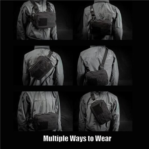 Men's Tactical Chest Rig Bag Concealed Carry Pack Molle Pouch - Picture 2 of 5